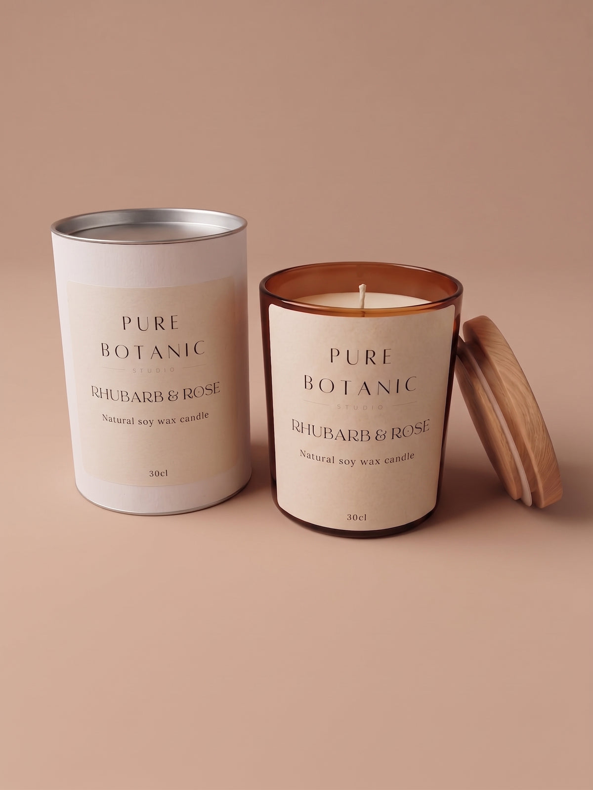 Scented soy wax candle.