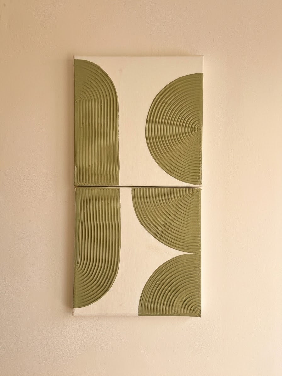 Minimalist textured Wall Art Sage