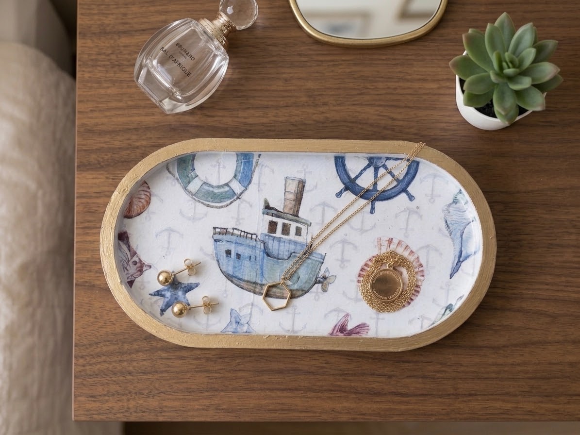 Nautical Oval Trinket Tray