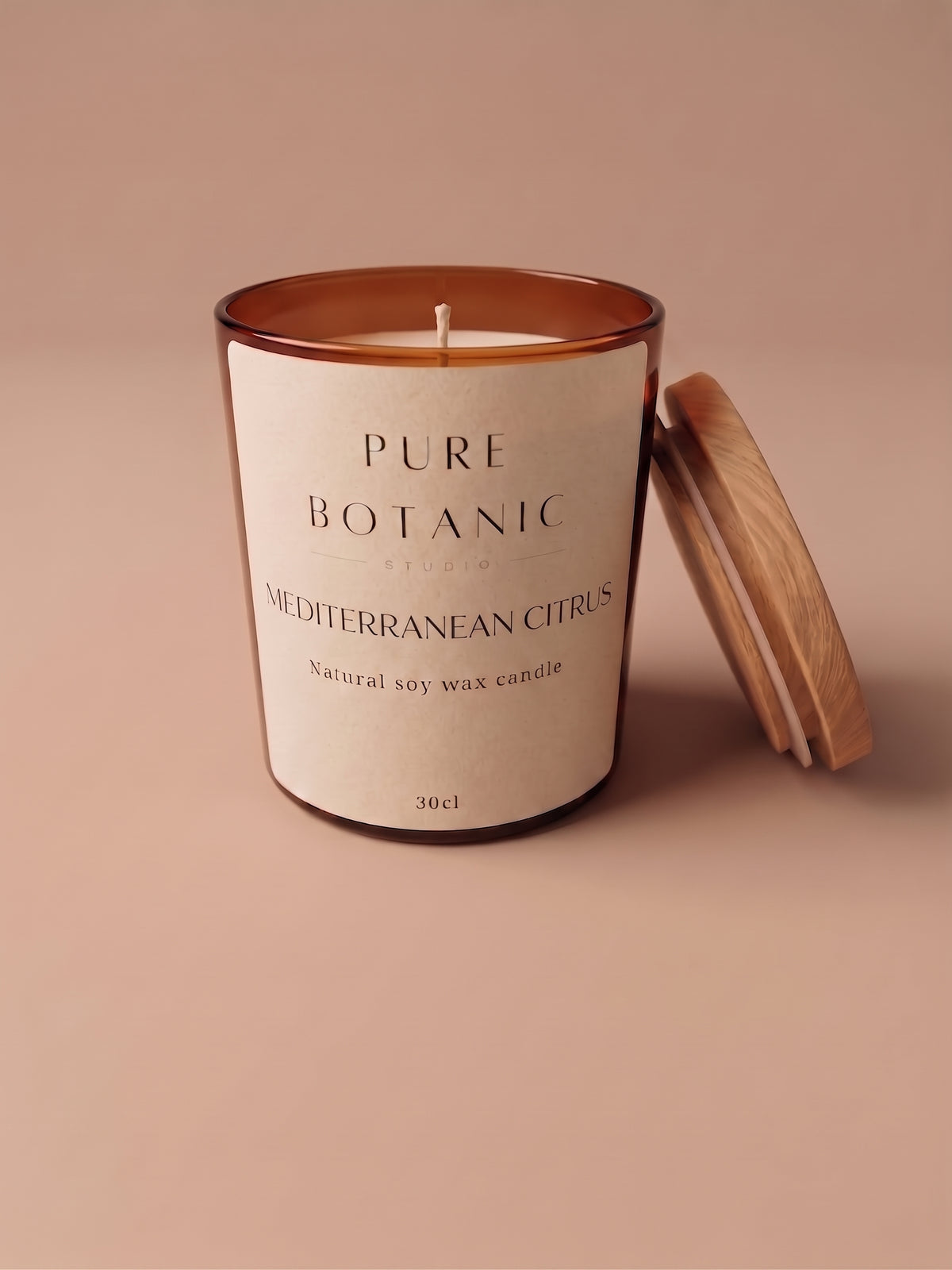 Scented soy wax candle.