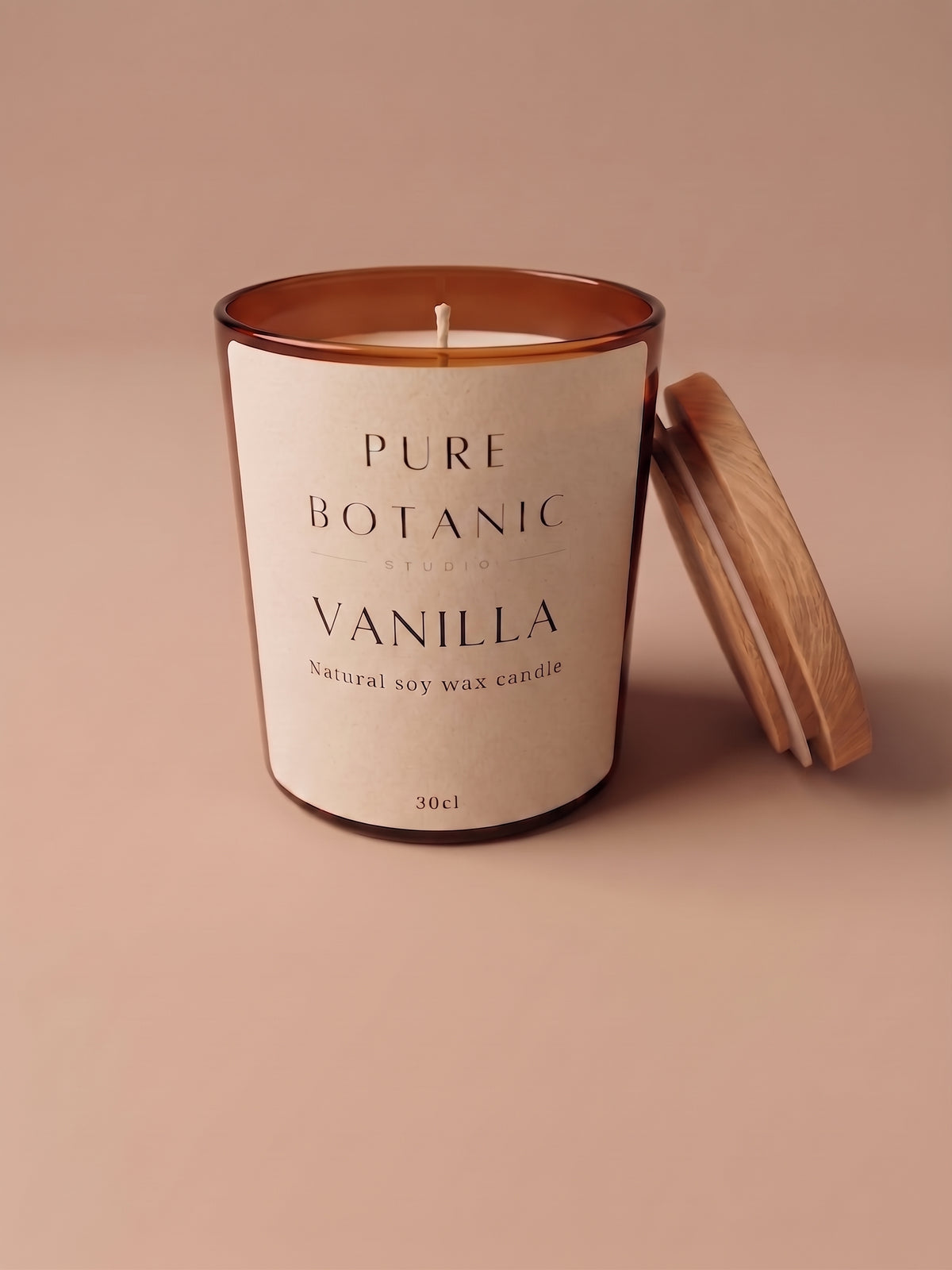 Scented soy wax candle.
